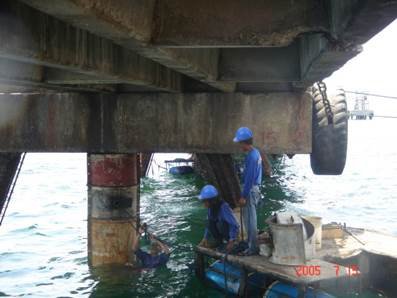 Concrete pouring for Concrete Jacket
