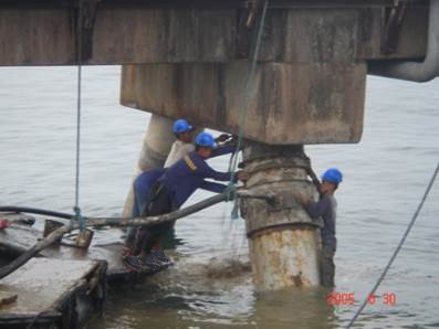 Concrete pouring for Concrete Jacket