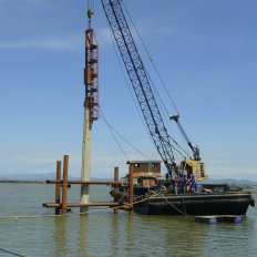PSC Sheet Pile Driving 