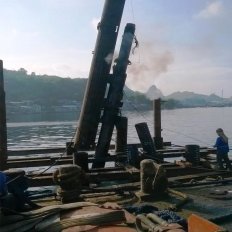 Pile Driving Works using Diesel Hammer